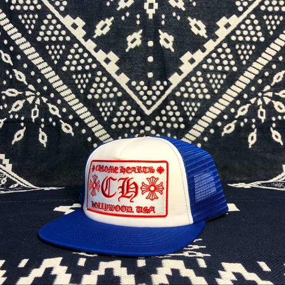 Chrome Hearts Other - Chrome Hearts ★ AUTHENTIC Blue / Wh / Rd Trucker Hat